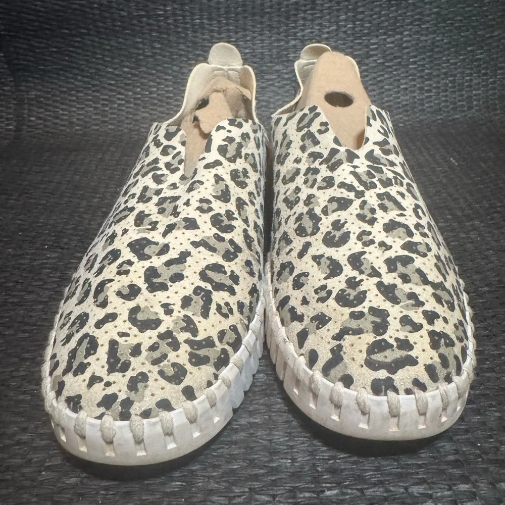 Ilse Jacobsen Black and Cream Leopard Flats